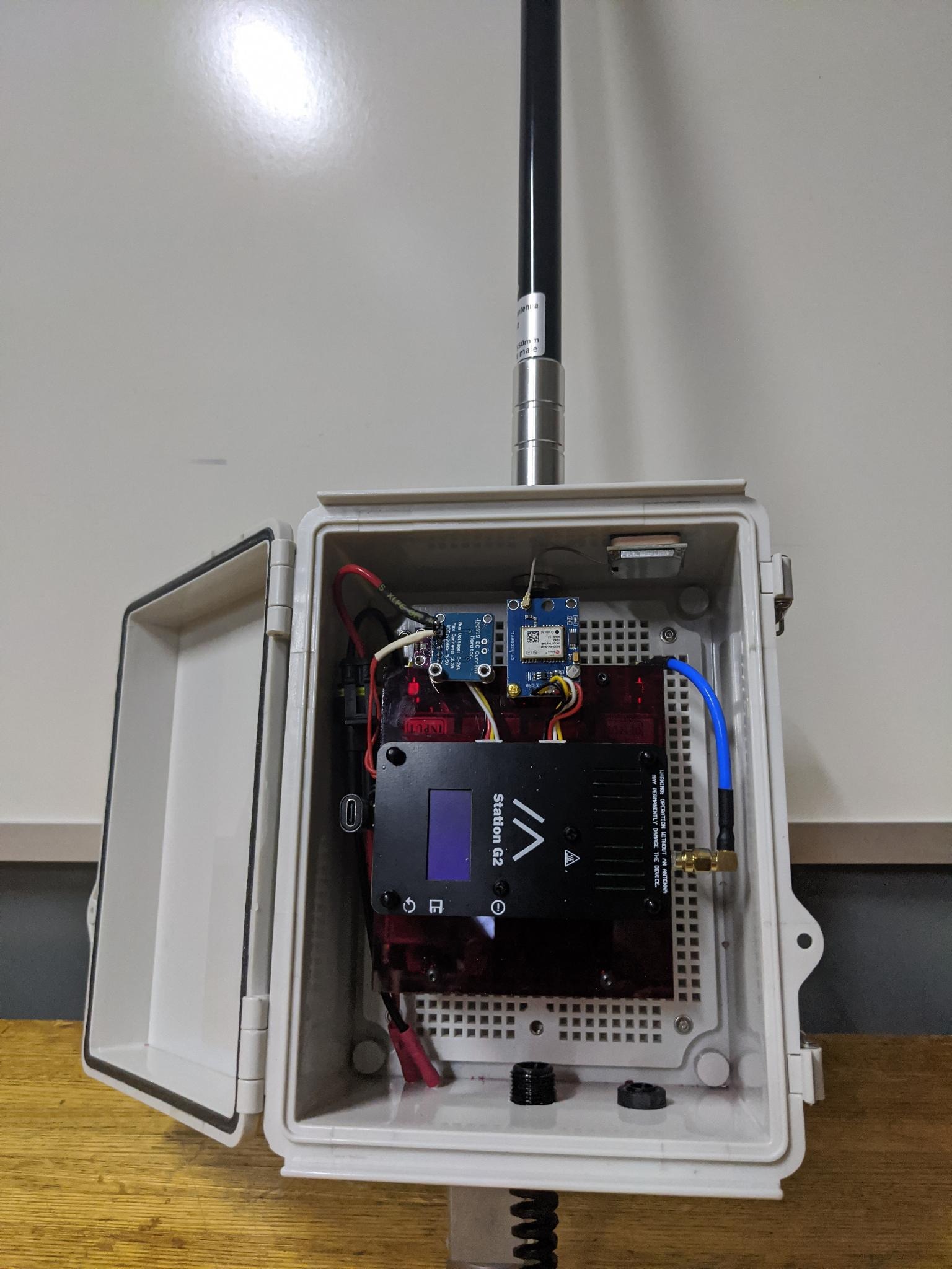 Close-up of the custom RPT node enclosure